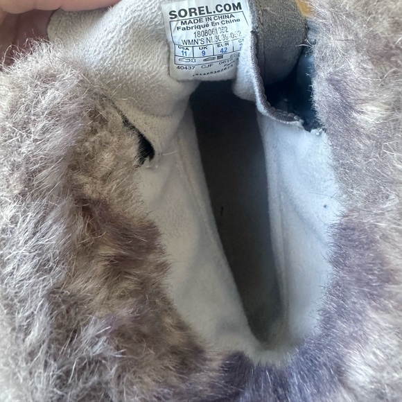 Sorel Waterproof Suede Boots – Women’s 11 Gray Faux Fur Lined - Picture 8 of 10